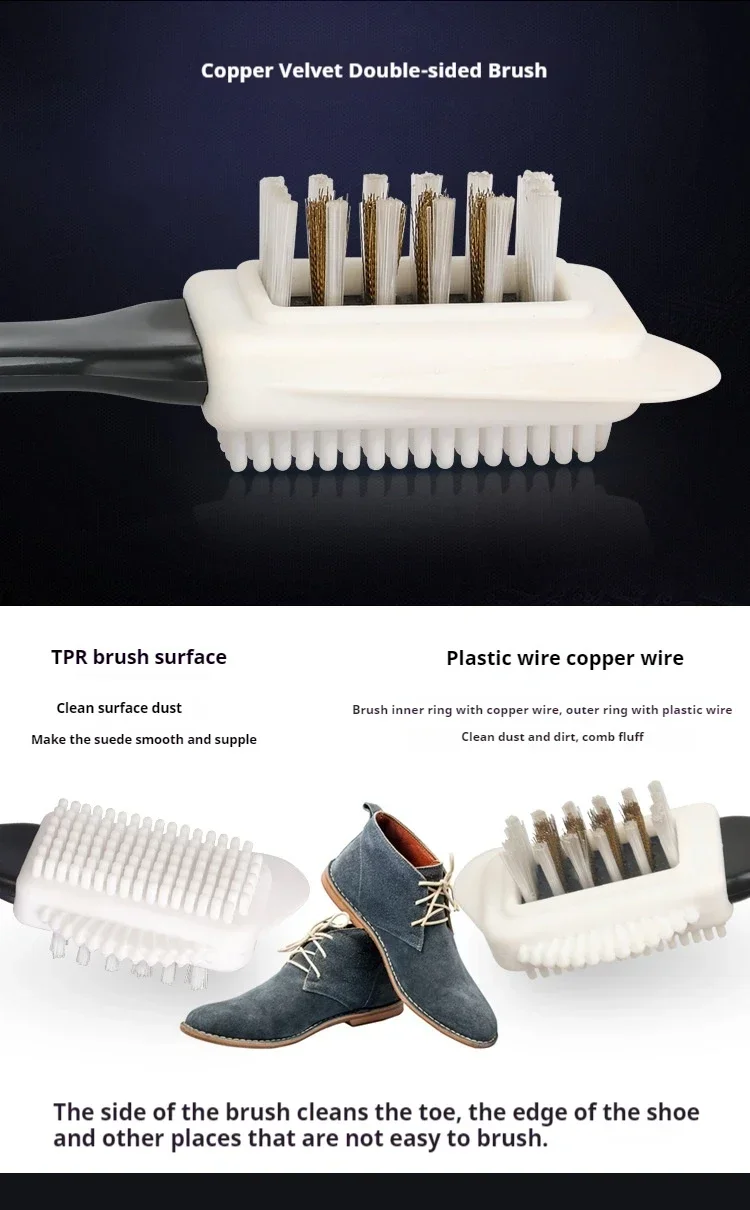 1/2/3 stücke Nubuk Schuhe Schuh Pinsel Wildleder Schuhe Messing Draht Schuhe Reiniger Schaum Schuh Pinsel Schnee Stiefel schuh Reiniger Schuh Zubehör – Detail 4