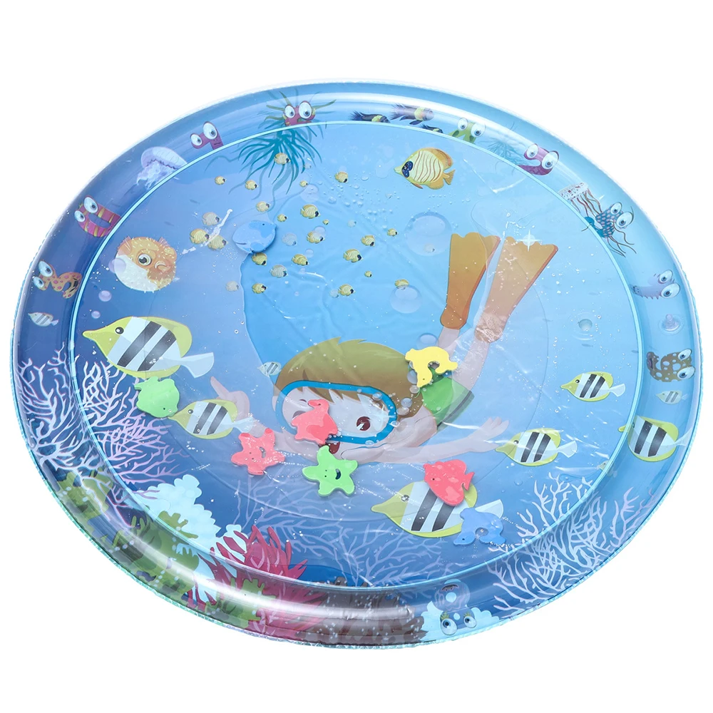 ROOXIN Baby Water Play Mat Inflatable Cushion PVC Infant Toddler Water Pad For Kids Outdoor Summer Playing Water Mat Water Toys