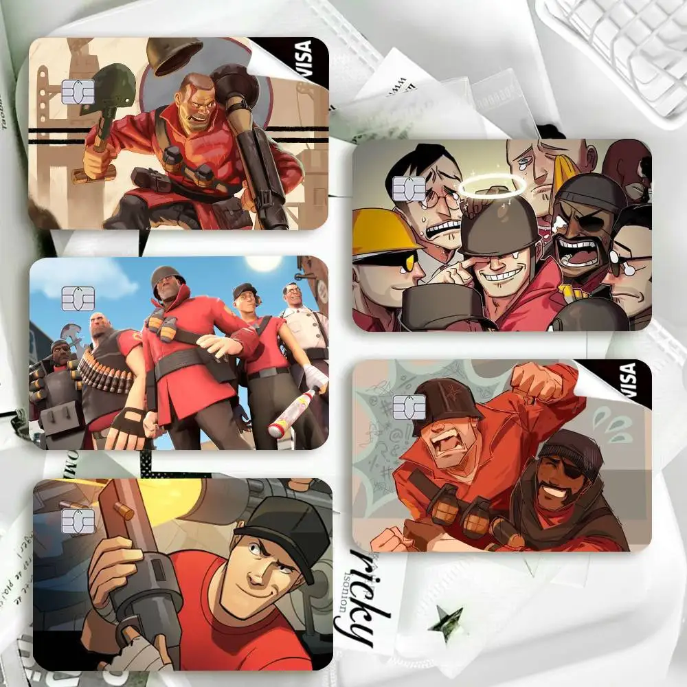 Scout Medic TF2 Waterproof Film Skin Cover Credit Card Stickers Debit Front Bank Bus Pass