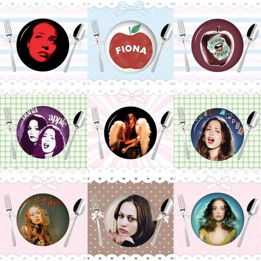 F-Fiona A-Apple Singer   Anime Photo Brooches Creative Round Badge Gifts Pins