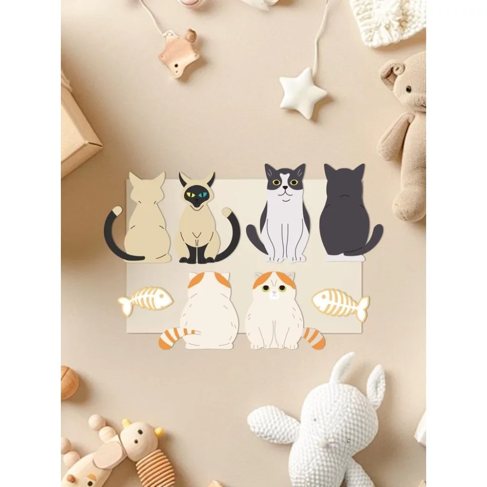 1Pc Cats Fish Bones Cut DiesTheme Carbon Steel Cutting Dies Stencils Scrapbooking Template for Scrapbooking 136x143x0.8mm