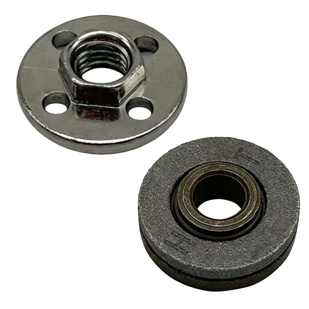 Two 30x30mm Pressure Plates for 100mm Angle Grinder Upper and Lower Metal Discs Four Hole Mounting Black Silver Finish