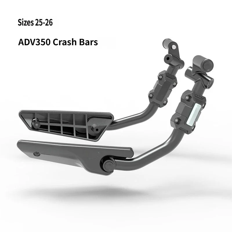 For 2025 Honda ADV350 crash bars, anti-fall blocks, stainless steel footpegs, and modification accessories