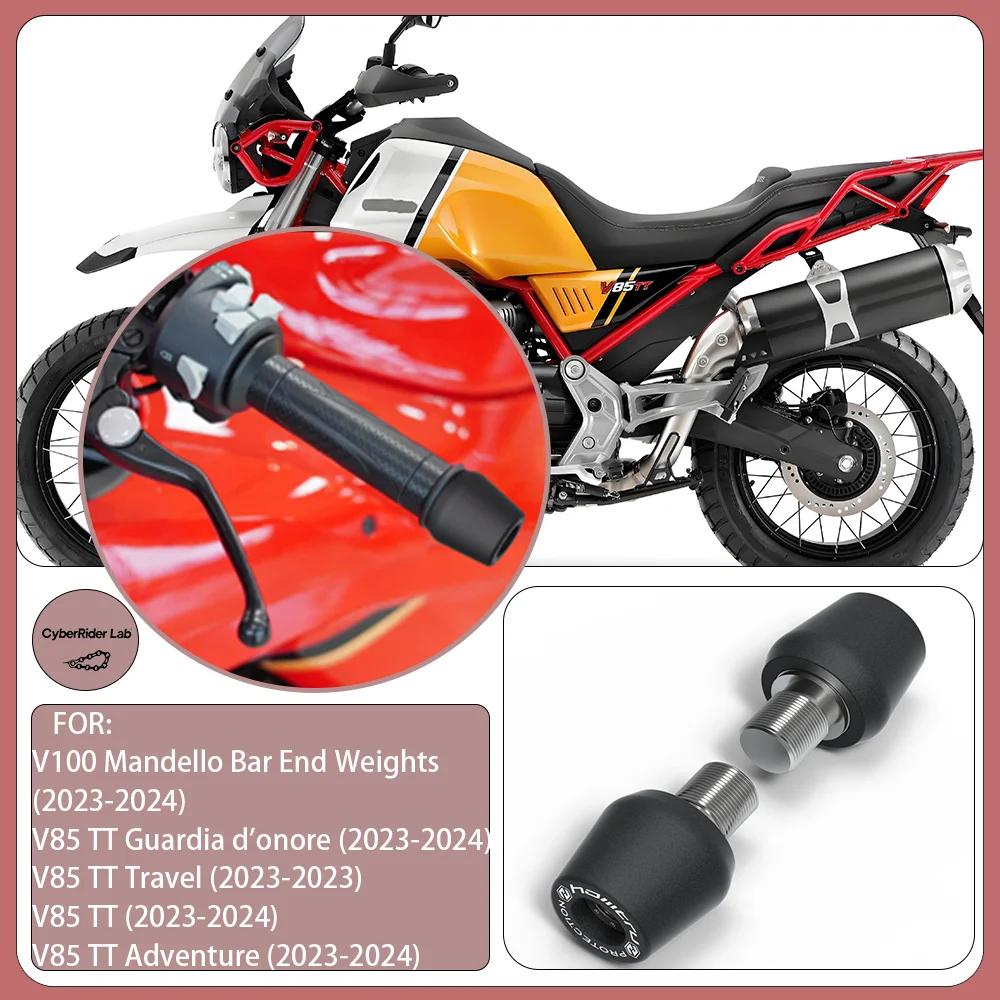 

For Moto Guzzi V85 TT/V100 2023-2024 CNC Bar End Caps - Italian Adventure Grips No Tools Rider Gift Back to School​