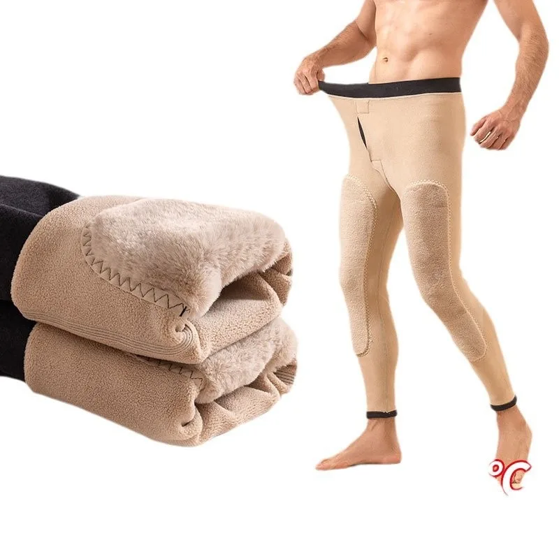

Men's Warm Pants with Thickened Plush Bottom Lamb Fleece Warm Cotton Wool Pants Student Autumn Pants Plush Pants Winter Pants