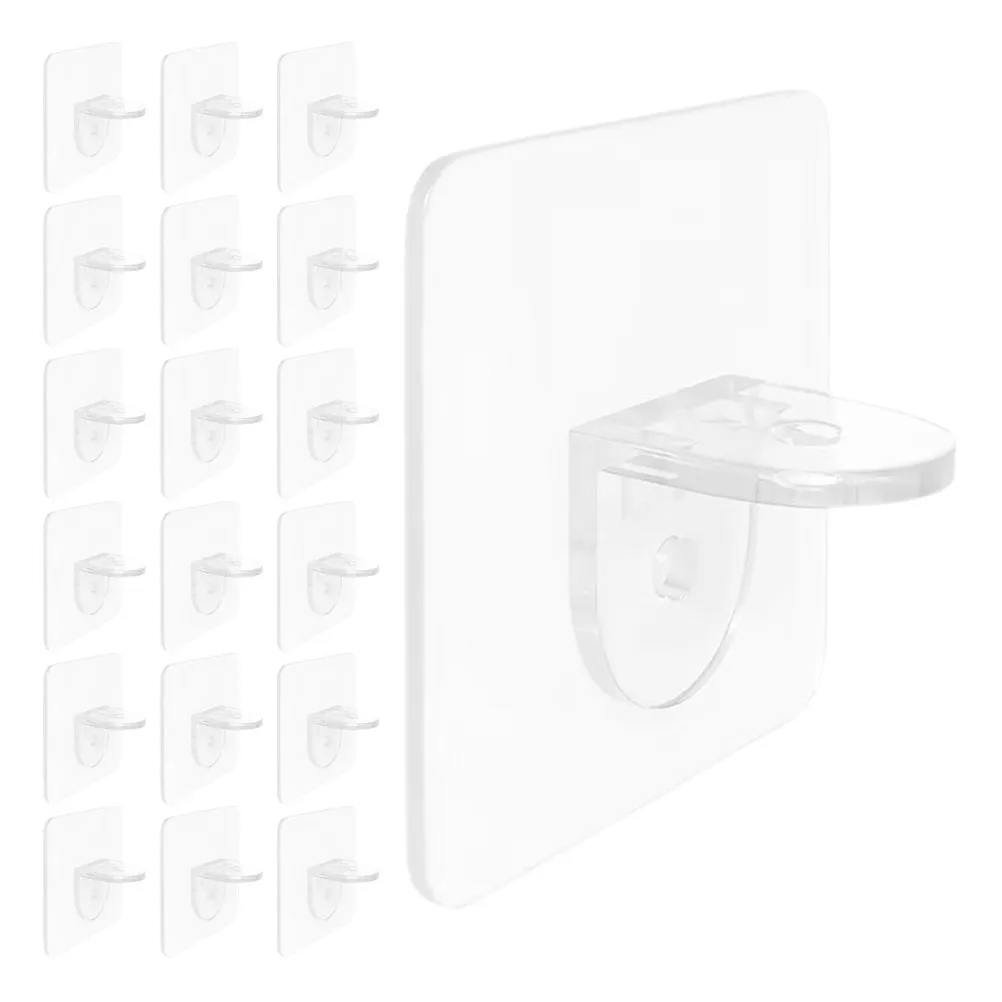 24Pcs Adjustable Shelf Support Pegs Cabinet Pins Plastic Clips No Drill Waterproof Shelf Holders for Kitchen Wardrobe Closet view 5