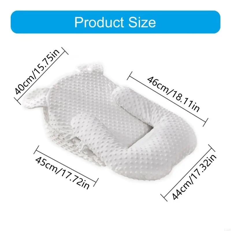 Travesseiro cunha anti-refluxo para bebê 54DF para amamentação e amamentação com altura ajustável