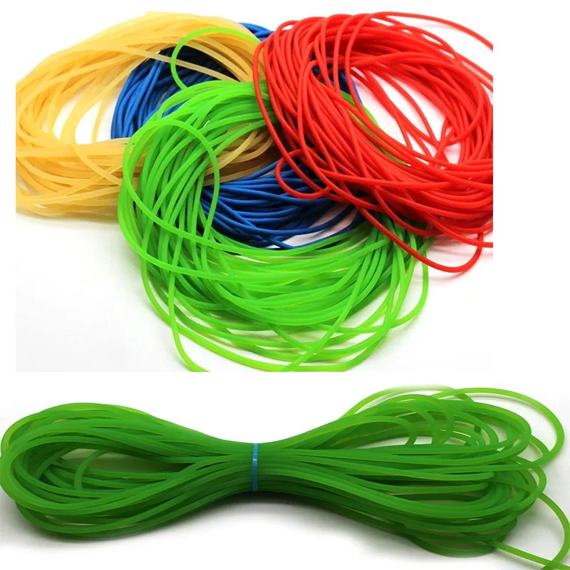 Diameter 2mm Solid Rubber Fishing Line Elastic Band Strapping Line 5M Elastic Tennis Slingshot Rope Tied Line Fishing Gear Gifts