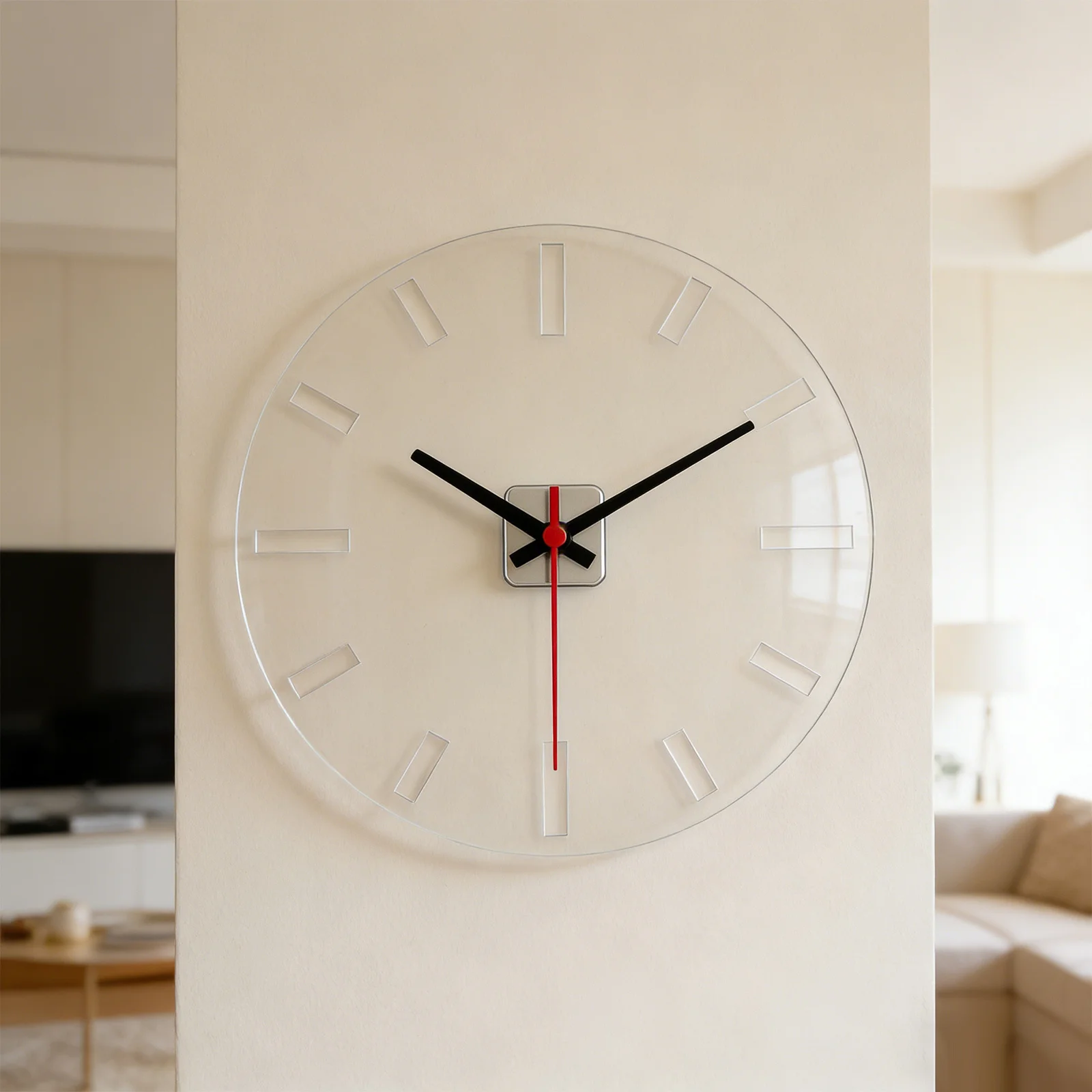 

Acrylic Clock Template Clear Woodworking Router Inlay Stencil DIY Clock Face Insert Arabic Numerals Craft Home Decoration