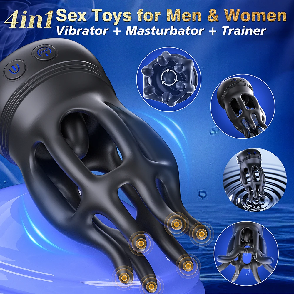 Glans Trainer Vibrator for Men Powerful Vibrating Penis 360° Rotation Tongue G… - Image 4