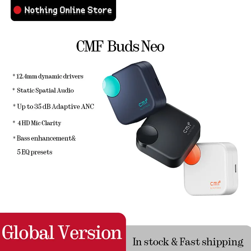 CMF Buds Neo 12.4mmドライバー 最大52時間の連続再生 Bluetooth 6.0