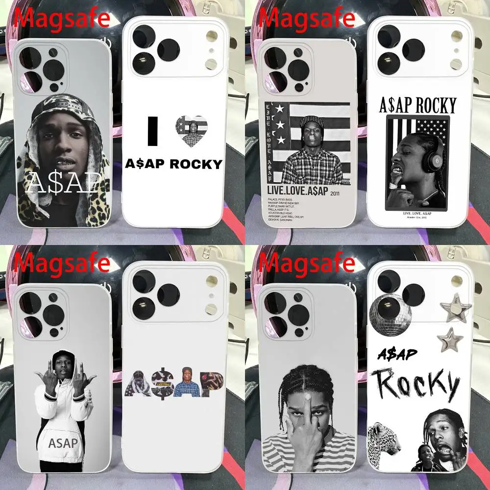 

A-ASAP Rocky Rapper Phone Case For iPhone 14,16,15,11,13,17,12,Air,Mini,Plus,E,Pro,Max Magnetic Magsafe Frosted Cover