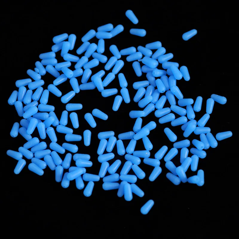 100 teile/los Anti-tangling Gummi Angeln Float Blau Oval Stopper Angeln Float Raum Bohnen SeaTool Angeln Bobber Zubehör – Detail 4