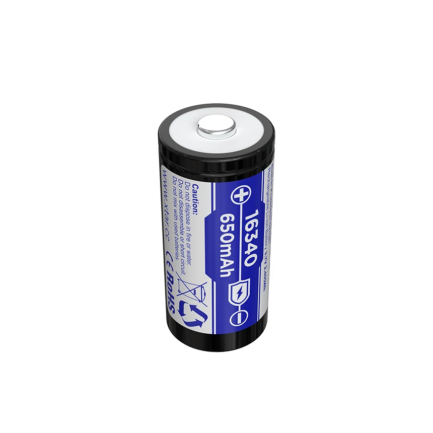 Xtar 16340 650mah High power and large capacity rechargeable batteries