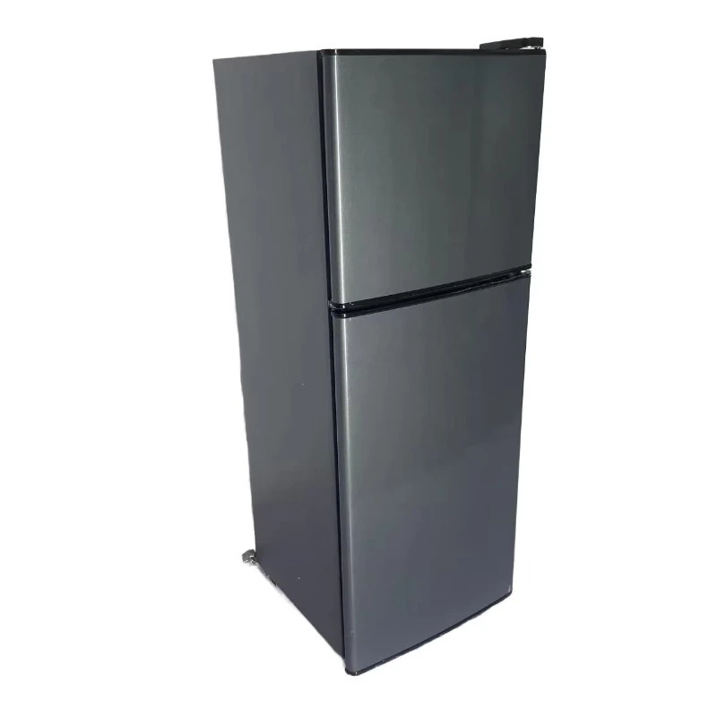 148L Stainless Steel Double-Door Home Fridge Electric with New Compressor Top-Freezer Refrigerator