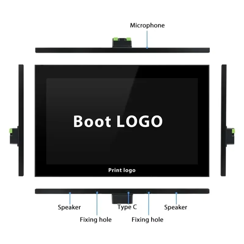 فريدة من نوعها 2025NEW 14 بوصة Inwall فلوش جبل RK3568 أندرويد 11/13 لينكس ديبيان أوبونتو لوحة اللمس التحكم المركزي الذكية