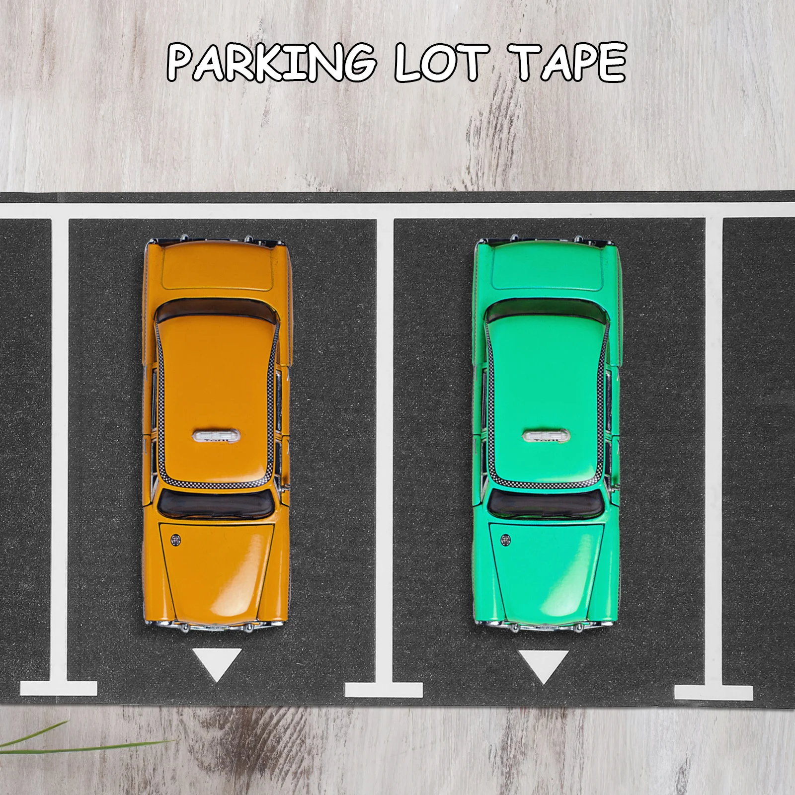 1 rolo de fita de estacionamento em miniatura, design diy para crianças, fita de papel segura, jogo de construção educacional, conjunto de família, micro paisagem