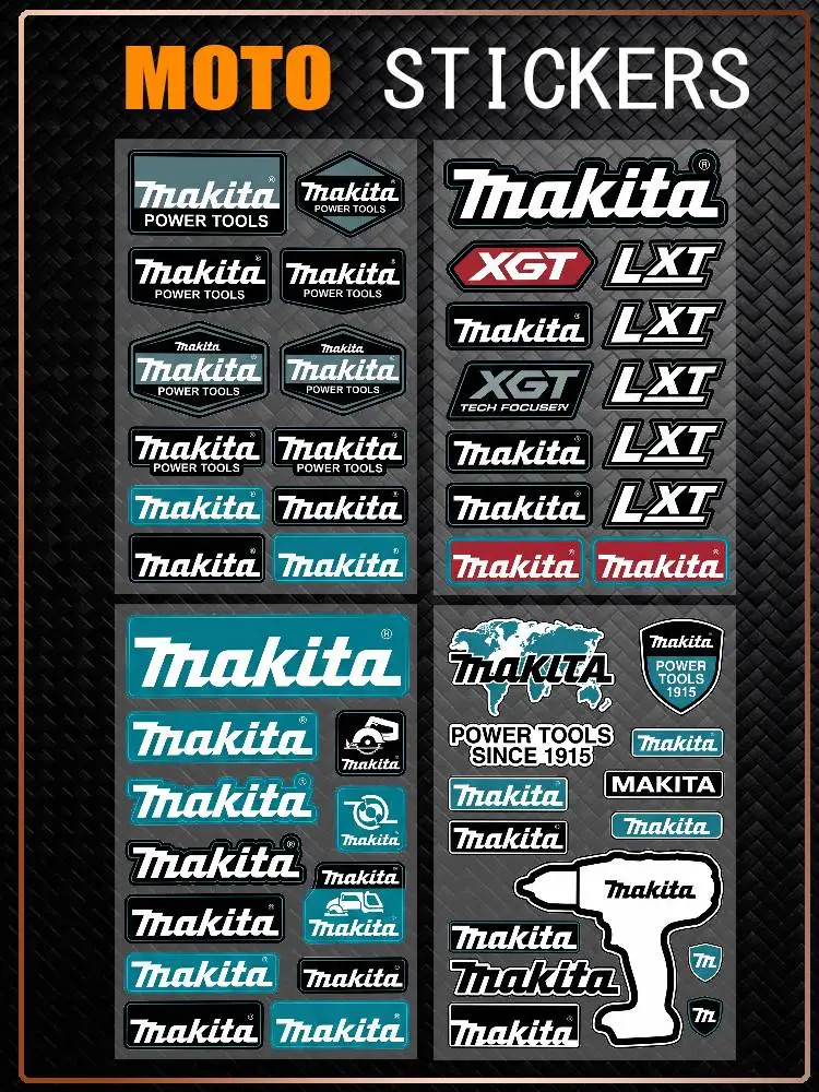 For MAKITA Waterproof Reflective Scratch Cover Sticker Universal Decor Decal For Car Motorcycle Helmet Refrigerator Water Cup