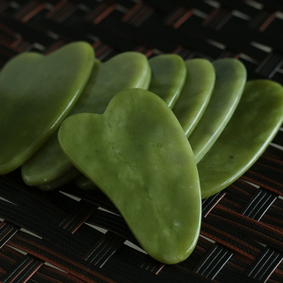 1PC Natural Jade Stone Gua Sha Board Massage Guasha Scraper Plate Face Beauty Health Massager Tools For Face Neck Back Skincare