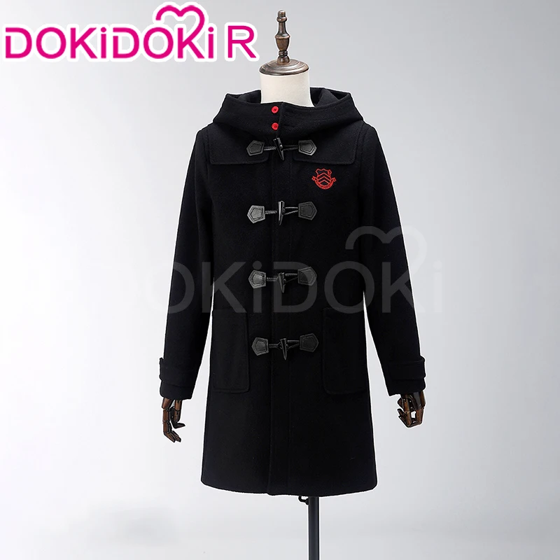 Amamiyaa Renn Cosplay Costume Game Cosplay【S-2XL】DokiDoki-R Men Winter Black Coat Costume Amamiyaa Renn Cosplay Plus Size