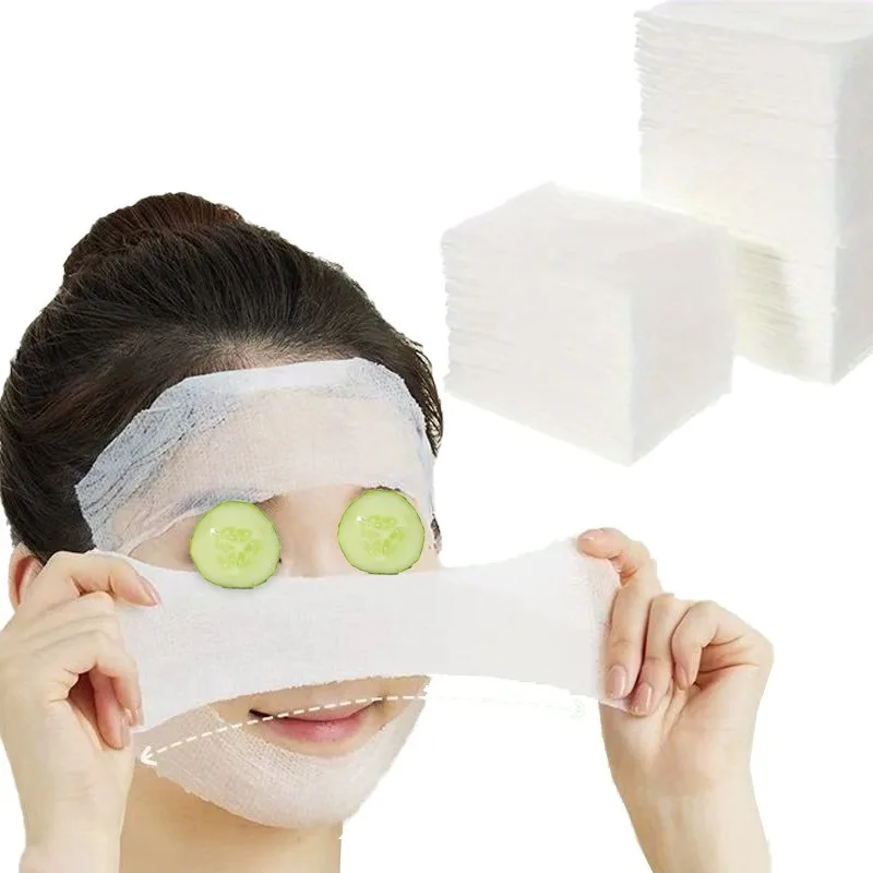 100/200/300PCS เปียกผ้าฝ้ายยืดผ้าฝ้ายแบบใช้แล้วทิ้งแบบพกพากําจัดแต่งหน้าผ้าฝ้ายชิ้น Breathable Facial Mask กระดาษ