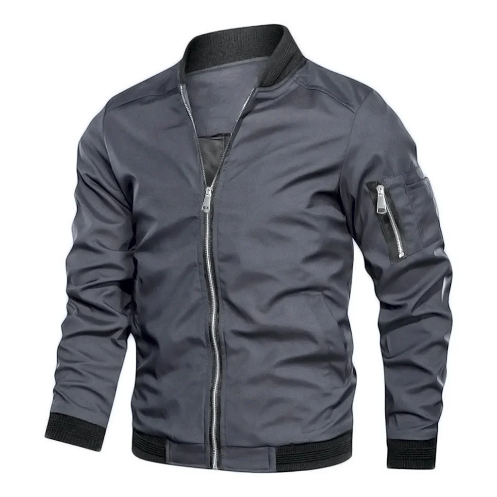Fall Winter Quality New Men's Jackets Fashion Young Men's Jackets Baseball Clothing Bomber Jacket Basic Style Solid Color Coat