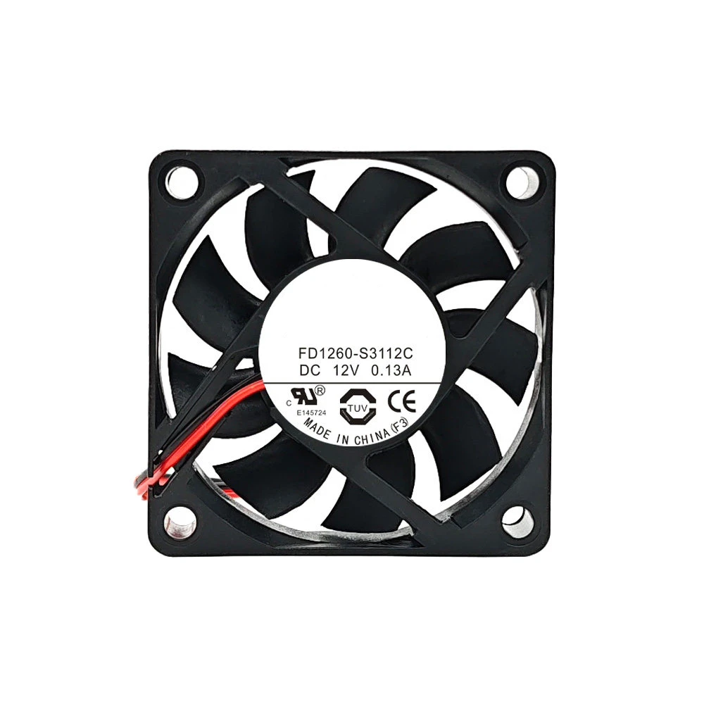 

FD1260-S3112C 12V 6CM 6015 60*60*15MM 0.13A 2-Pin Cooling Fan