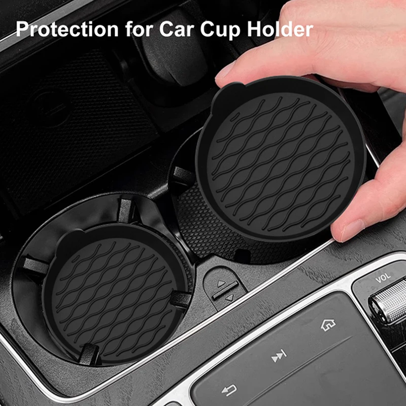 1pcs Car Cup Holder Coaster Silicone Cup Holder Insert Universal Non-Slip Cup Holders Car Accessories Interior Silent Cup Pad