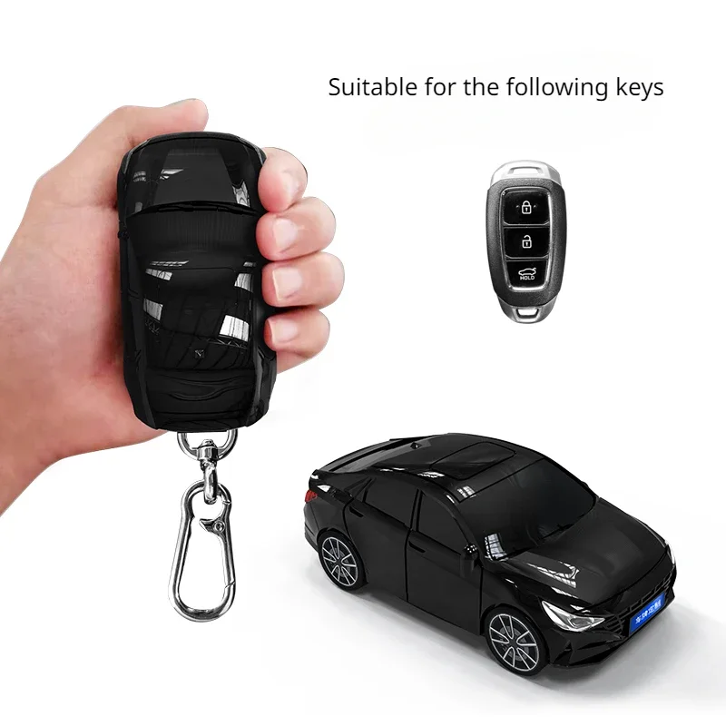 For Hyundai Elantra key pack car model cover protective shell key case change buckle personalised car model keychain accessories