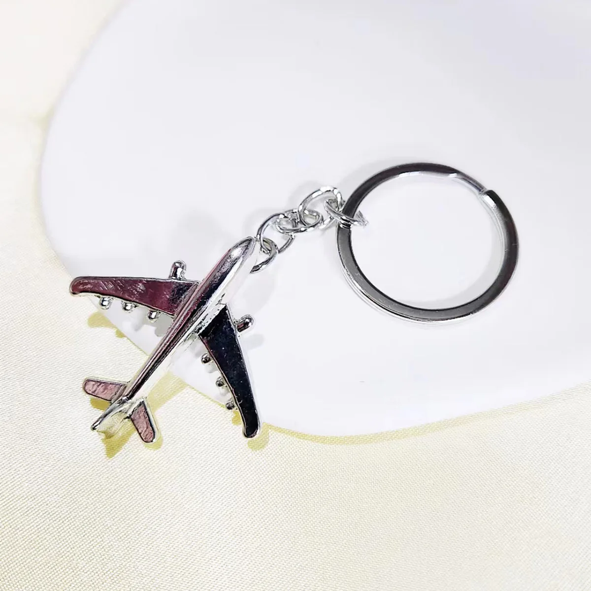 klm keychain Popular Keyring Mini Air Plane Metal Alloy Keychains Creative Gift Keyfob For Men Women Best Gift