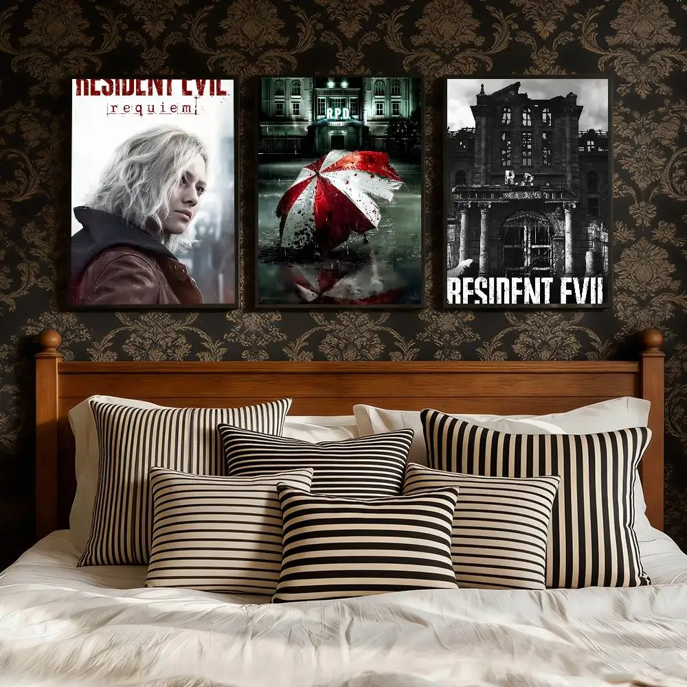 Horror R-Resident game Requiems Poster HD art sticky wall waterproof home living room bedroom bar aesthetic decoration E-evil