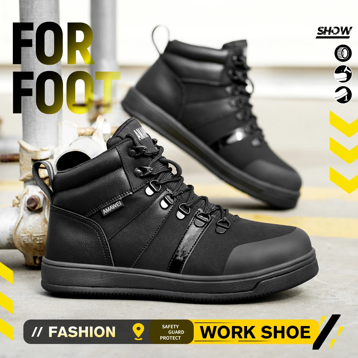 Sepatu Bot Kerja Safety Toe St - Outdoor Lighting Round ulasan dan harga