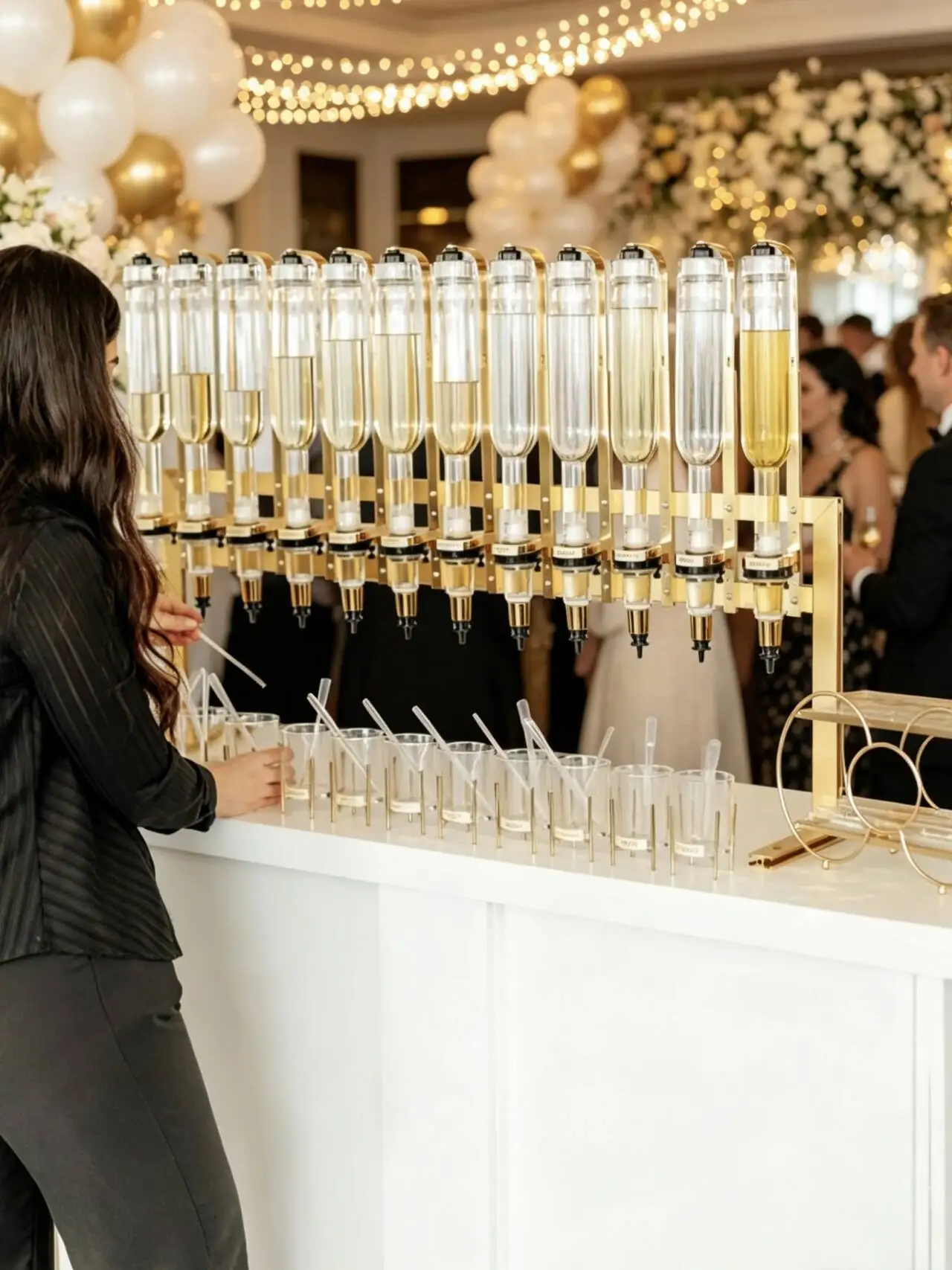 Gold 12Pcs 375ml Perfume Wand Dispenser Display Stand Retail Shop Wedding Party Home Fragrance Sample Organizer