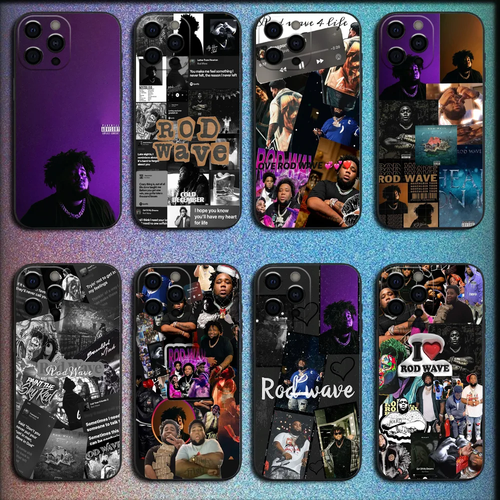 Rapper R-Rod Wave Phone Case For iPhone 16,15,14,13,12,11,Pro,X,XS,Max,XR,Plus,Mini Soft Black Cover