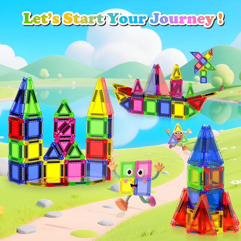 26/37/42 قطعة كتل مغناطيسية صغيرة الحجم مع صندوق حديد لتقوم بها بنفسك مجموعة مصممة منشئ المغناطيس ألعاب بناء نموذجية للأطفال هدية #4