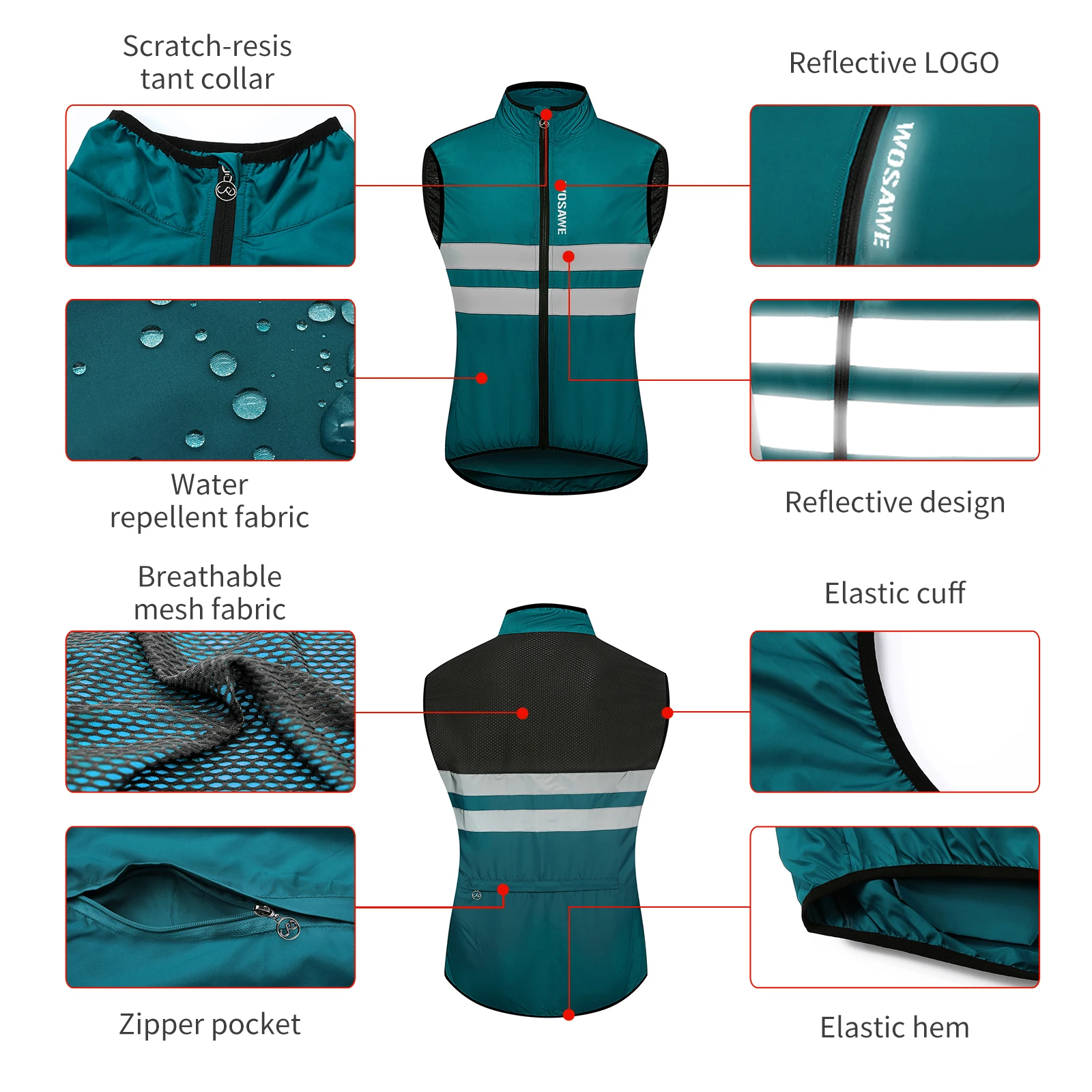 WOSAWE メンズ 秋 サイクリング ベスト 防風 軽量 - Fishing Vest のレビューと価格