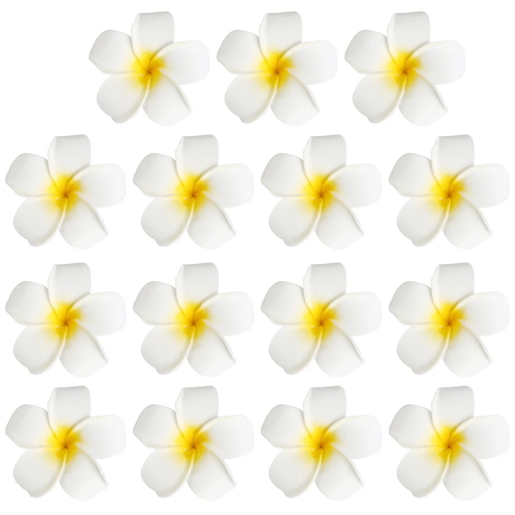 

24pcs Plumeria Flower Clips Hawaiian Style Beach Party Accessories For Women Thin Hair Wedding Luau Flower Hairpins Barrettes