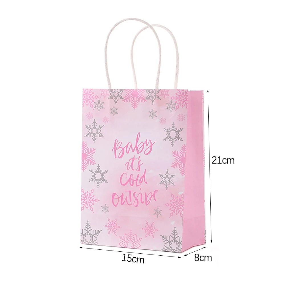 4Pcs Butterfly Paper Gift Bag Pouch Chocolate Candy Pink Packaging Bag For Cookie Girl Birthday Party Decoration Kid Baby Shower