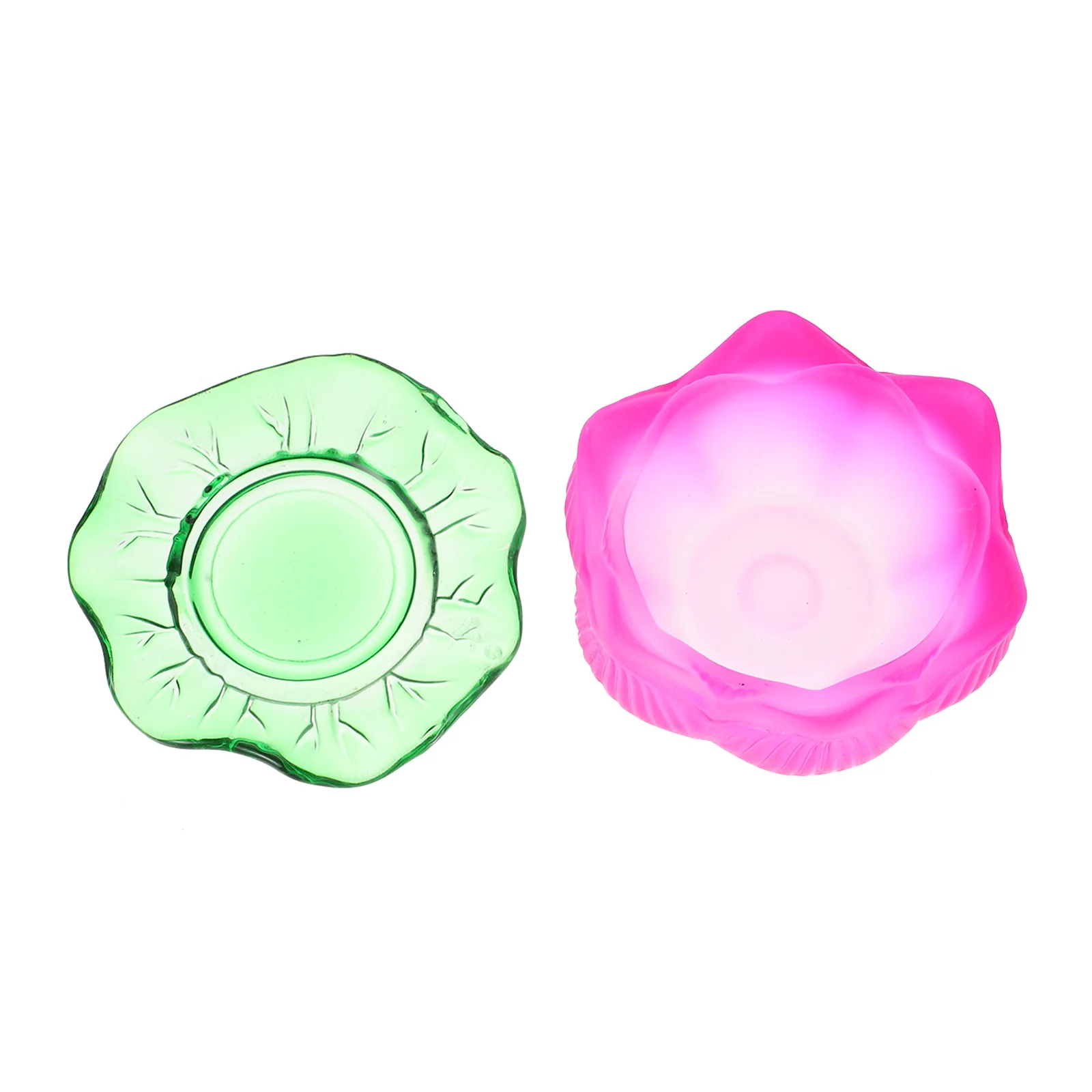 

Lotus Holder Glass Retro Color Candlestick Buddhist Lotus Shaped Decorative Home Temple Stand Candlestick for Home