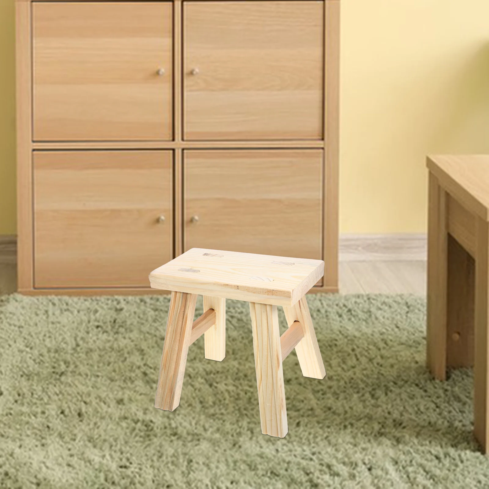 الخشب الصلب خطوة صغيرة البراز أحذية مستقرة تغيير البراز منخفضة البراز للمنزل النوم الحمام المطبخ الجلوس