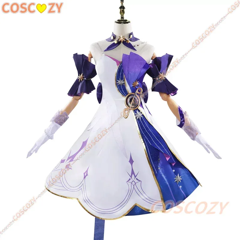 هونكاي ستار رايل روبن تأثيري حلي فستان بتصميم حالم أنيمي لعبة هونكاي هالوفيان ملابس تنكرية للنساء هالوين تأثيري البدلة