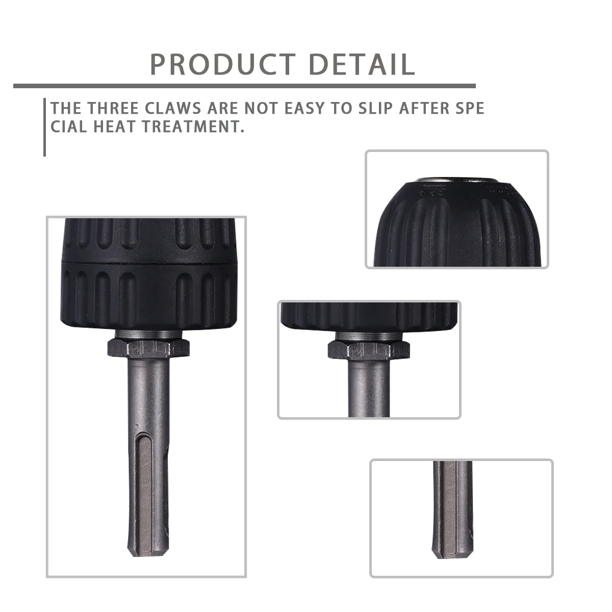 

0.8-10mm Drill Chuck Keyless Self-Tighten Electric Hammer Accessories Step Drill Chuck Handle Adapter