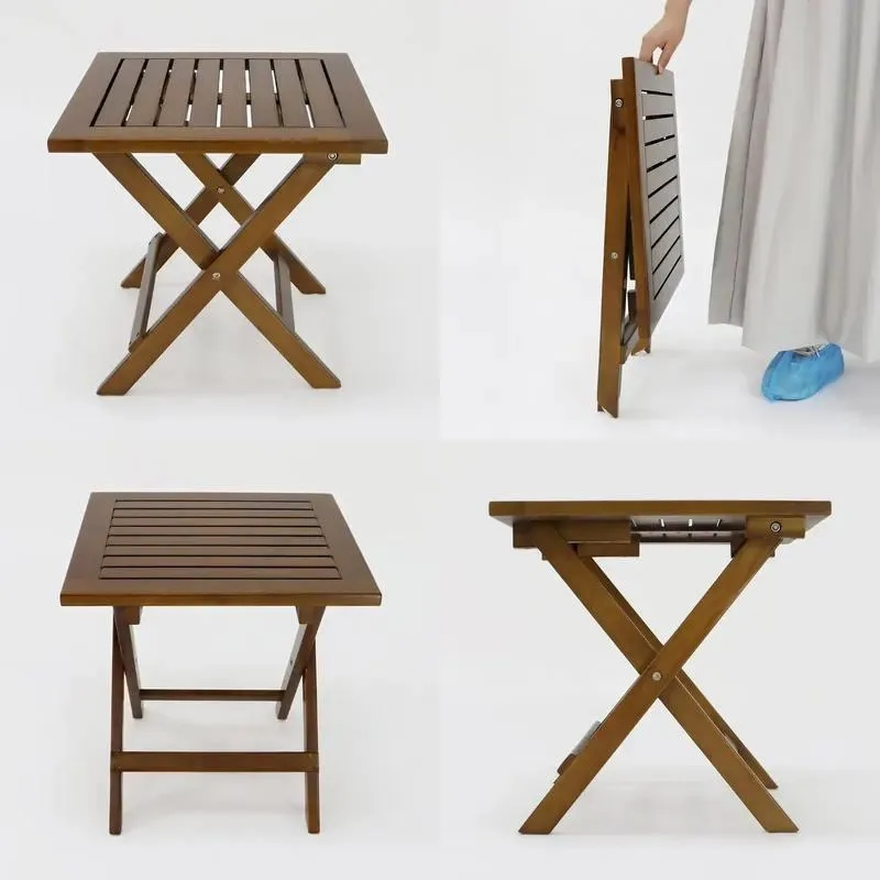 Custom Size Durable Modern Simple Camping Folding Solid Wood Living Room Coffee Table