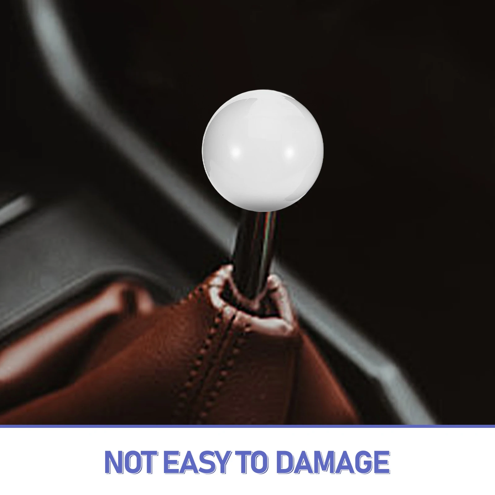 

3pcs Universal Shift Knob Carbon Fiber Manual Gear Shifter Durable Metal Spherical Design With Adapters Multiple Colors Stylish