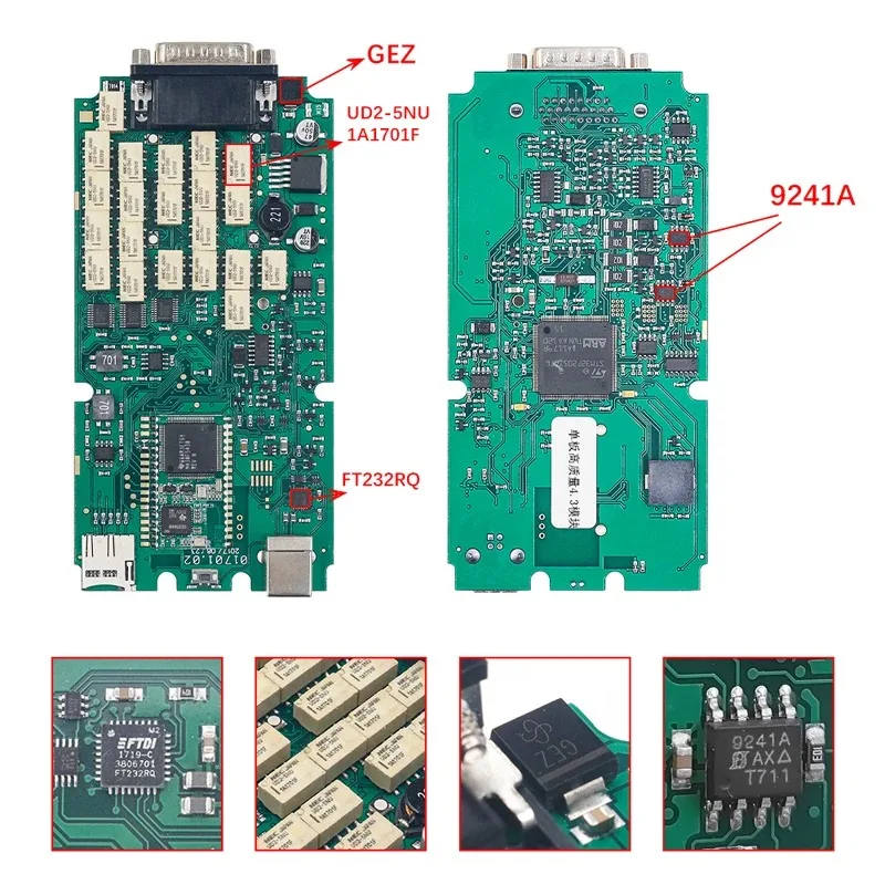 Best PCB Single Board TCS Multidiag PRO+ Bluetooth 4.0 FW 3201 NEC Relay OBDII Scanner V2021.11 Car Truck Diagnostic Tool