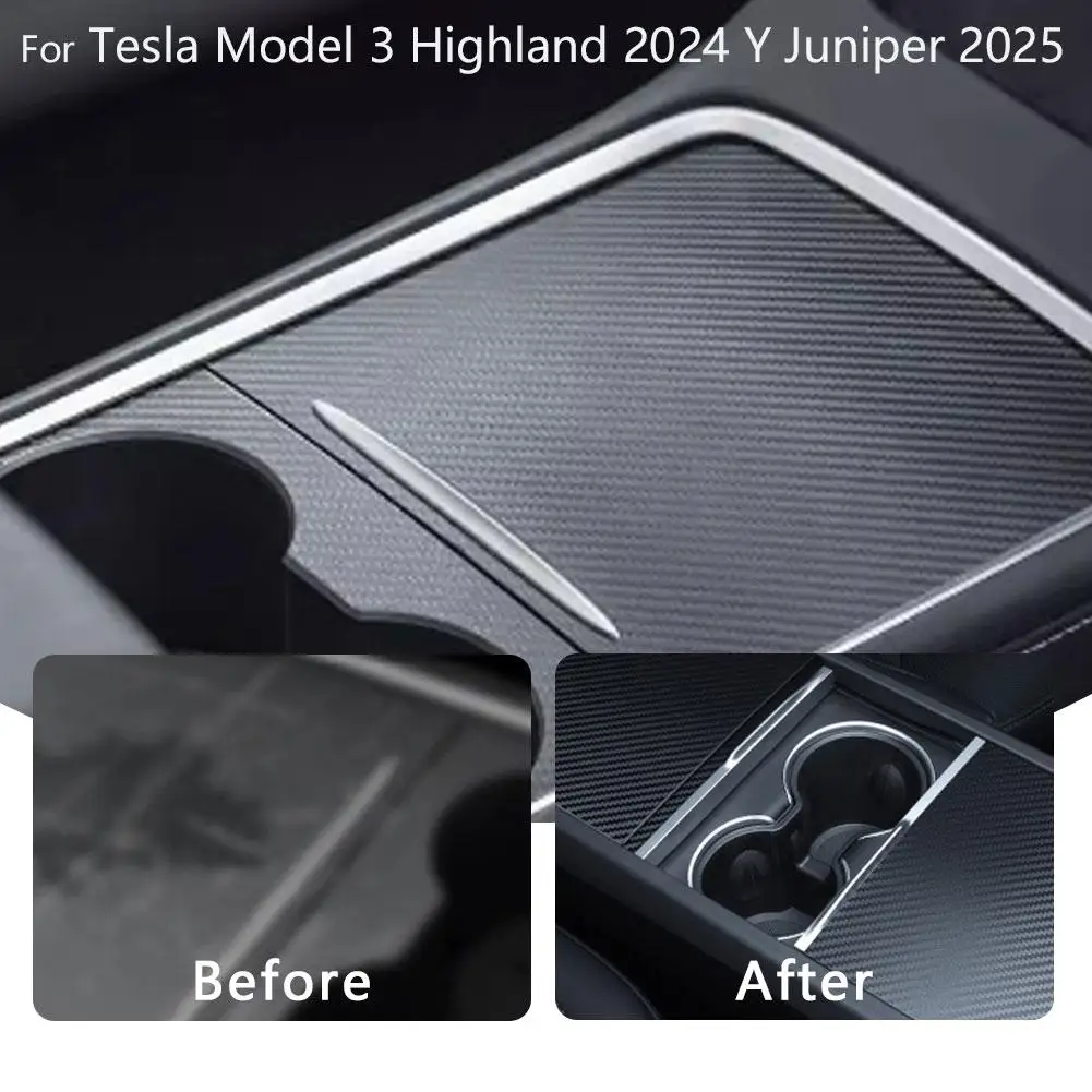 

for Tesla Highland 2024 Y Juniper 2025 Center Console Cover Protector Sticker Central Control Panel Film Car Acces M8Z1