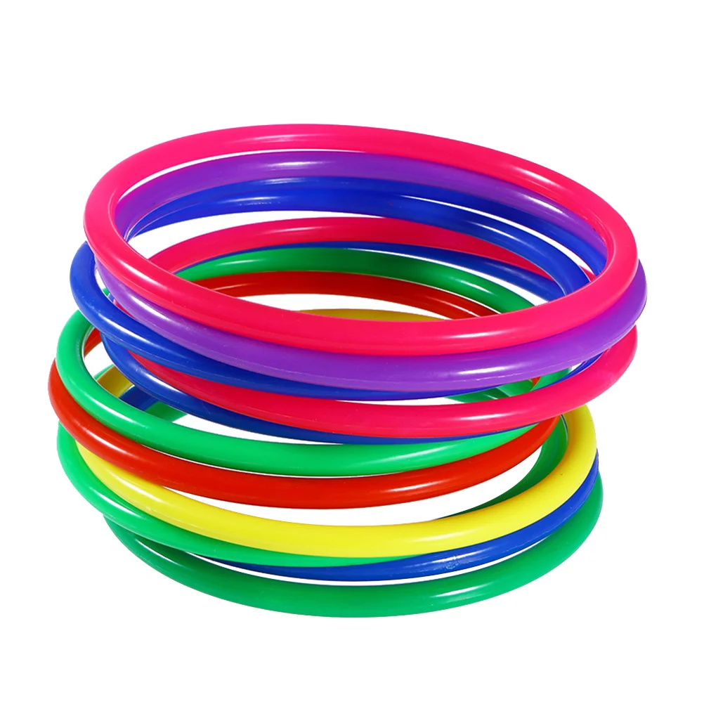 20pcs Toss Circle Ring Kids Throwing Rings Toy Funny Hollow Circle Rings Toy for Girl Boy (Diameter 22CM Random Color)