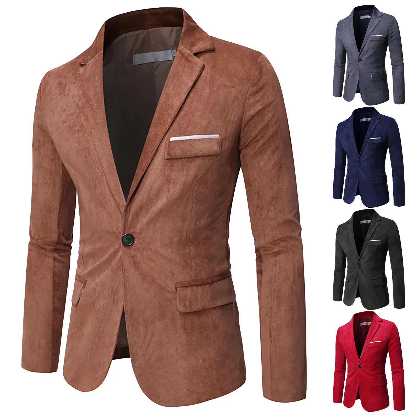 

Spring and Autumn Foreign Trade Men's Small Suit Jacket Casual Business Professional Top Business Gentleman Lapel Leisure Suit