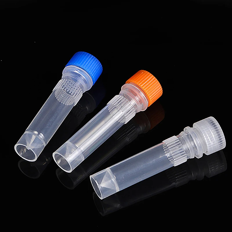 20pcs 1.5/1.8ml PP Lab Analysis Freezing Tubes Graduation Centrifuge Tube Volume Vials Bottles With Blocking Cap Screw Cap