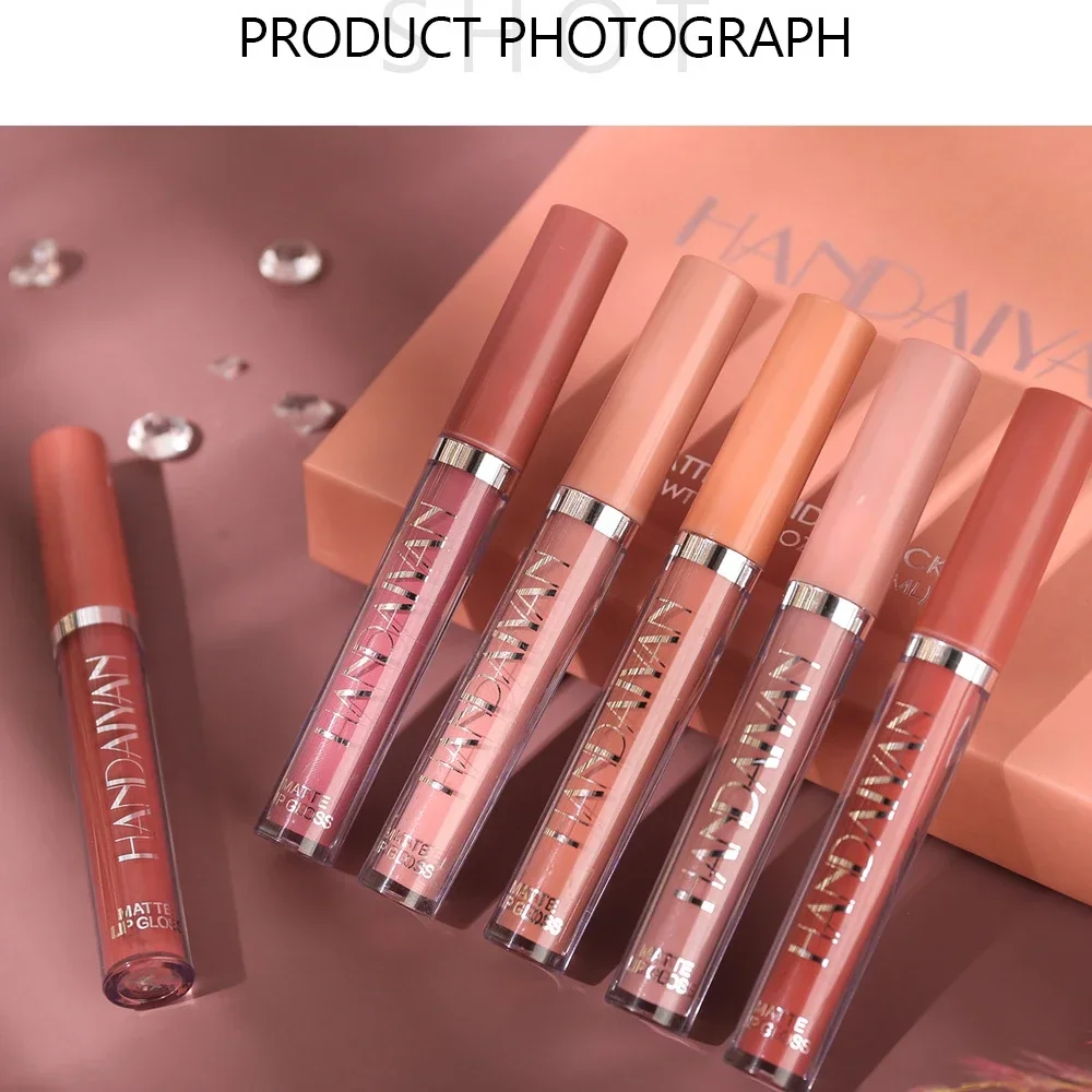 Velvet Matte Lip Gloss Easy To Wear NonStick Cup Liquid Lipstick Longlasting Waterproof Moisturizing  Lip Makeup Women Cosmetics